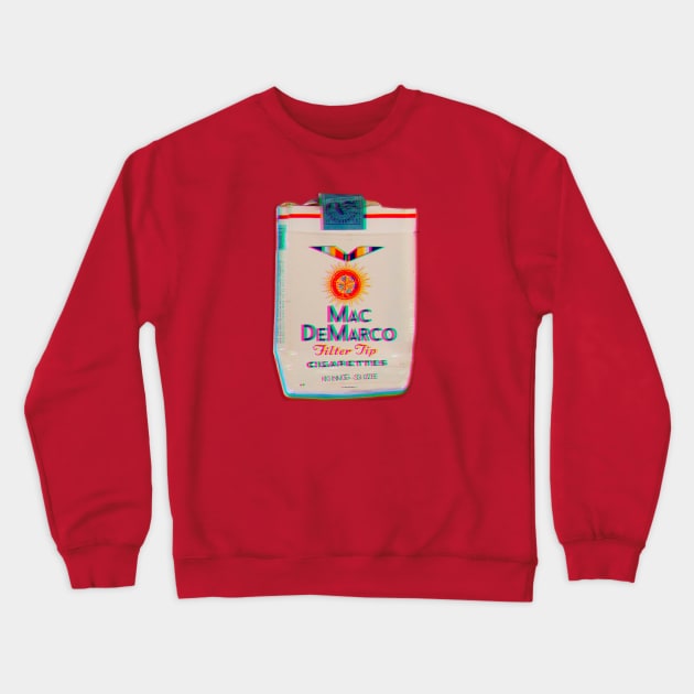 Mac DeMarco Vintage Cigarette Pack Glitched Crewneck Sweatshirt by chilangopride